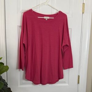 LOFT Fuchsia Long Sleeve Top
